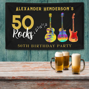 50 Rocks für Ihn Geburtstagsparty Banner