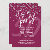 50. Rosa Geburtstagsparty Einladung (Vorne/Hinten)