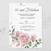 50. Rose Einladung (Vorne/Hinten)