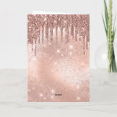 50. Rose Gold Happy Birthday Card Karte (Rückseite)