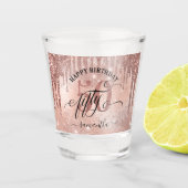 50. Rose Gold Happy Birthday Schnapsglas (Vorderseite)