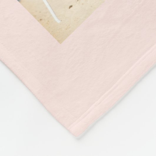 50. Rose Gold Rosa Foto Collage Name Fleecedecke (Ecke)