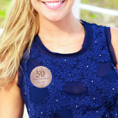 50. Rose Goldrot Button