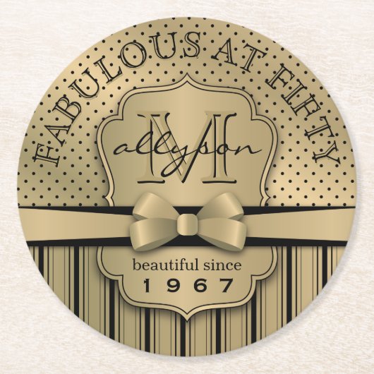 50. RUNDER PAPPUNTERSETZER (Vorderseite)