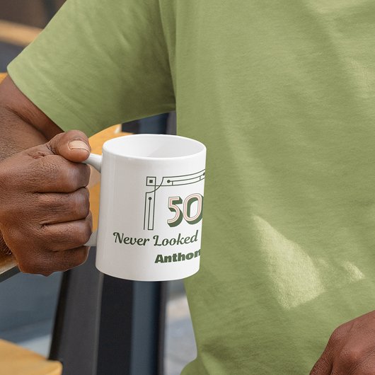 50 sah nie so gut Geburtstag aus Kaffeetasse