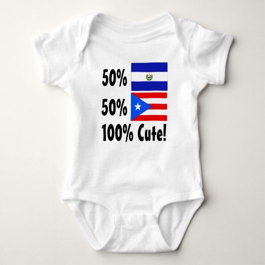 50% Saldavorian 50% Puerto Rico 100% niedlich Baby Strampler (Vorderseite)