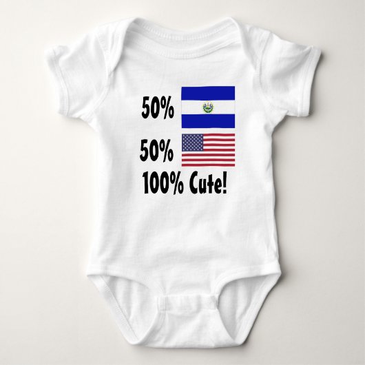50% Salvadorianer 50% Amerikaner 100% niedlich Baby Strampler (Vorderseite)