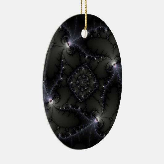 50 Schatten Grau - Fraktal-Kunst Keramik Ornament (Rechts)