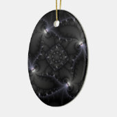 50 Schatten Grau - Fraktal-Kunst Keramik Ornament (Links)