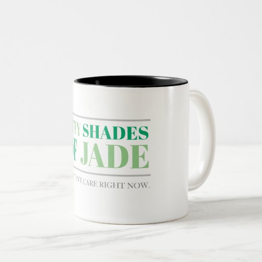 50 Schatten Jade Zweifarbige Tasse (VorderseiteRechts)