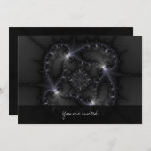 50 Schatten von grauem Fraktal Art Einladung (Vorne/Hinten)