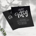50 Schwarz-weißes Budget 50. Geburtstag Einladung Flyer<br><div class="desc">Es ist Zeit, Ihren Meilenstein Geburtstag im Stil zu feiern! Unser "Hello Fifty" Flyer aus dem 50. Jubiläum ist der ideale Begleiter, um Ihr Party zu erleben. Dieses preisgünstige Design zeichnet sich durch einen atemberaubenden Schwarz-Weiß-Hintergrund und einen modernen, minimalistischen Stil aus. Ideal für einen schlichten Geburtstag oder eine intime Ansammlung...</div>