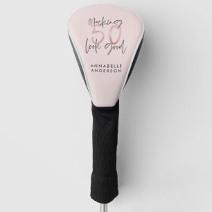 50 sehen gut aus, Girly rosa Glitzer Geburtstag Golf Headcover