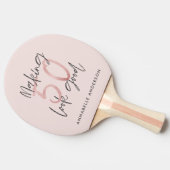 50 sehen gut aus, Girly rosa Glitzer Geburtstag Tischtennis Schläger (Seitenansicht)