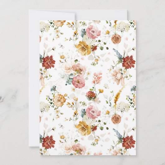 50 sehen gut aus, rosa Gold, botanischer Geburtsta Einladung (Rückseite)