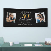50 sehen gut aus wie Gold und Schwarz zum Geburtst Banner (Messe)