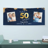 50 sehen gut blau und goldfarben aus banner (Messe)
