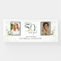 50 sehen zum Geburtstag gut aus als grünes Foto