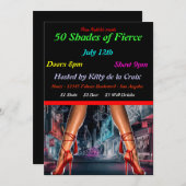 50 Shades of Fierce Event Einladungen (Vorne/Hinten)
