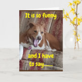 "50 SICHER SIEHT GUT AUS" SAY PUP KARTE (Gelbe Blume)