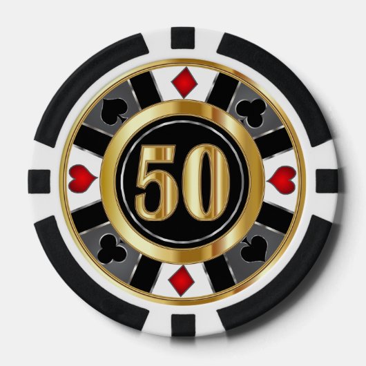 50 Silver& Gold Casino Chip Las Vegas  (Vorderseite)