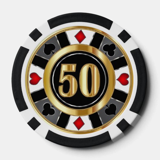 50 Silver& Gold Casino Chip Las Vegas  (Rückseite)