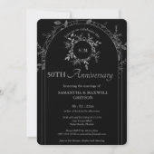 50. Silver (oder andere) Hochzeitstag Einladung (Vorderseite)