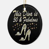 50. SILVER SPARKLE SHOE QUEEN KERAMIKORNAMENT (Links)