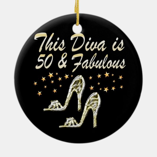 50. SILVER SPARKLE SHOE QUEEN KERAMIKORNAMENT (Hinten)