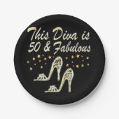 50. SILVER SPARKLE SHOE QUEEN PAPPTELLER (Vorderseite)