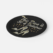 50. SILVER SPARKLE SHOE QUEEN PAPPTELLER (Schrägansicht)