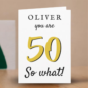 50 so, was Funny Sprichwort Typografie 50. Geburts Karte