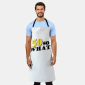 50 So, was lustige moderne Typografie 50. Geburtst Schürze (Getragen)