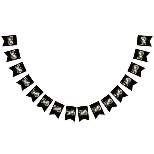 50. Sparkler auf schwarz Wimpelkette (Alle)