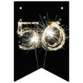 50. Sparkler auf schwarz Wimpelkette (Zweite Fahne)