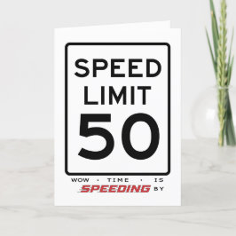 50. Speed Limit Geburtstagskarte Dankeskarte