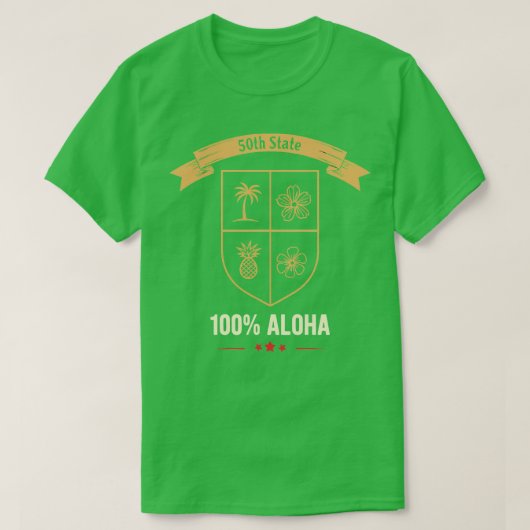 50. Staat 100 Aloha TShirt (Design vorne)