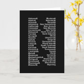 50 Staaten Ampersand Liste USA Karte (Gelbe Blume)