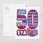 50 STAATEN USA POSTKARTE (Vorne/Hinten)
