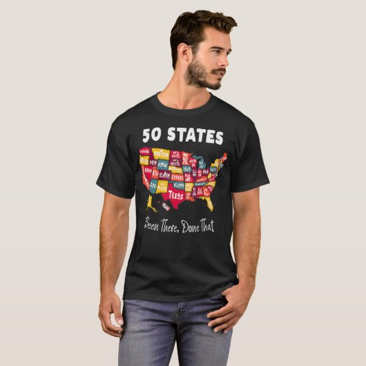 50 Staaten - war da, getan, dass Souvenir für die T-Shirt (Vorne ganz)