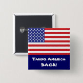 50-Sterne-US-Flagge Button (Vorne & Hinten)