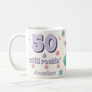 50 & Still Rockin Retro Music Geburtstag Thema Kaffeetasse