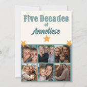 50 & Still Rockin’ Retro Music Themed Geburtstag Einladung (Rückseite)