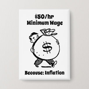 $50/Stunde Mindestlohn Button
