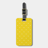 50 Style Lemon Yellow Polka Dot Gepäckanhänger (Vorderseite vertikal)