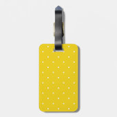 50 Style Lemon Yellow Polka Dot Gepäckanhänger (Rückseite vertikal)