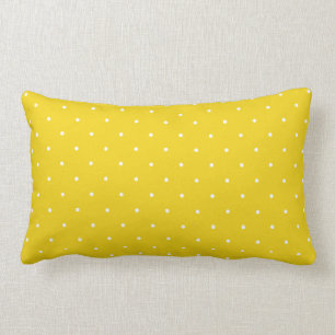 50 Style Lemon Yellow Polka Dot Lendenkissen