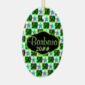 50. SUPER STAR PERSONALISIERT UND GESTRICHEN ORNAM KERAMIKORNAMENT (Rechts)