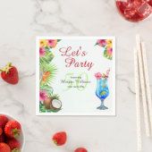 50. Tag Tropisches Sommerfest & Cocktail Party Serviette (Beispiel)