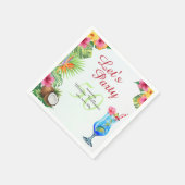 50. Tag Tropisches Sommerfest & Cocktail Party Serviette (Ecke)